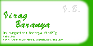 virag baranya business card